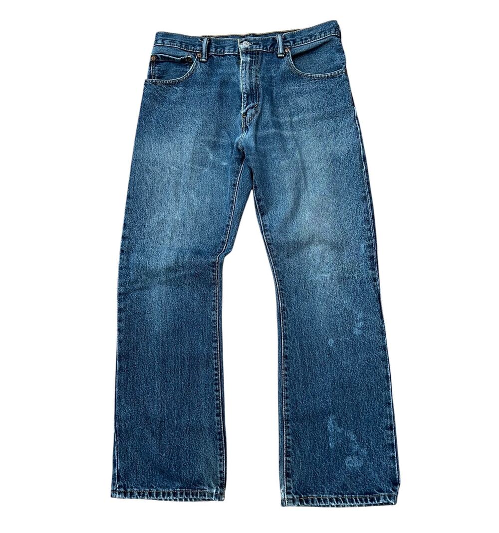 Levi’s 505 Regular Fit Jeans Men’s 34x30 Medium Wash Distressed Faded -